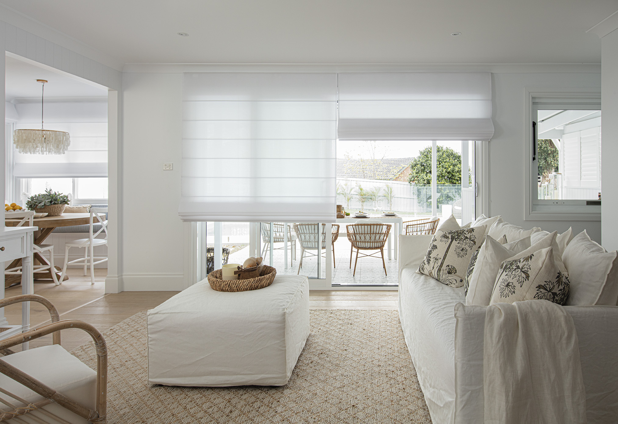 Translucent Roman Blinds in Living Area.jpg